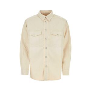 ISABEL MARANT Men's Cotton Twill Western Shirt Men BEIGE O TAN Shirts